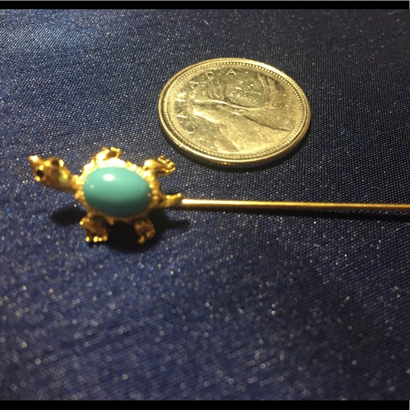 🪩🐢Unique gold turtle brooch - Picture 1 of 2